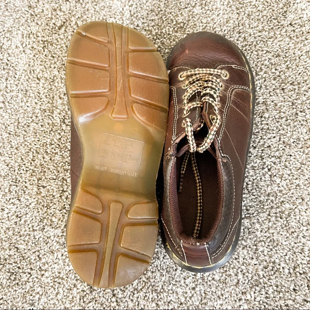 Dr. Martens Brown Platform Low-Top Leather Shoes